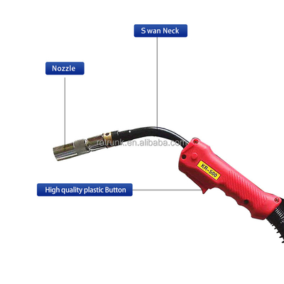500A Antorcha de soldadura blindada con gas de CO2 de conector europeo para equipos de soldadura portátiles