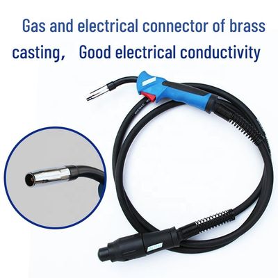 Largo del cable de 4m 5m 8m tipo Binzel CO2 Gas aire enfriado Mig antorcha de soldadura 15AK