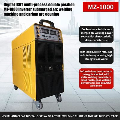 MZ1000 Máquina de soldadura de arco sumergido con inversor de doble posición para soldadura de placas gruesas