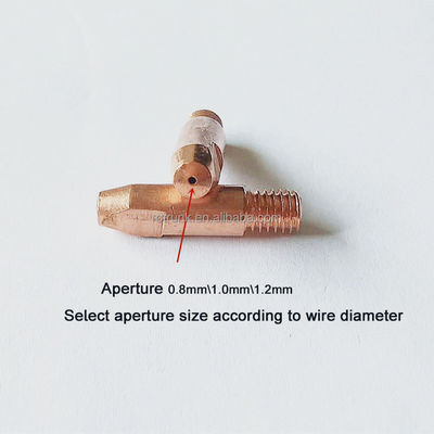 1.0mm punta de contacto de cobre para Binzel Tipo 24KD CO2 MIG Protector de boquilla de la antorcha Incluido