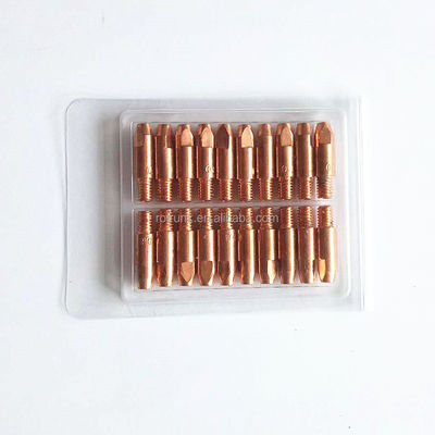 1.0mm punta de contacto de cobre para Binzel Tipo 24KD CO2 MIG Protector de boquilla de la antorcha Incluido