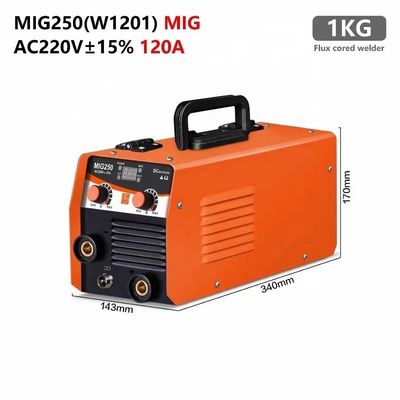 120A Flux Cored Wire Mini Inverter Sin gas Auto-escudo MIG máquina de soldadura MIG 200