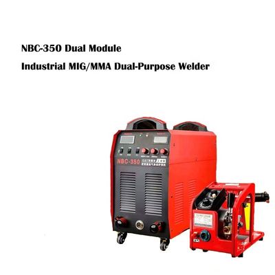 Saldador industrial MIG/MMA de doble módulo fácil de operar de 350 amperes Saldador de gas Mig NBC-350