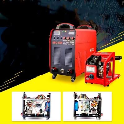50 KG de trabajo pesado 380V MIG / MMA soldador de doble propósito NBC-500 WeldMaster con alimentador de alambre
