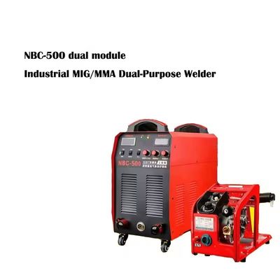 50 KG de trabajo pesado 380V MIG / MMA soldador de doble propósito NBC-500 WeldMaster con alimentador de alambre