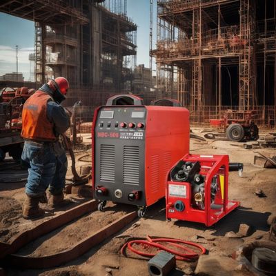 50 KG de trabajo pesado 380V MIG / MMA soldador de doble propósito NBC-500 WeldMaster con alimentador de alambre