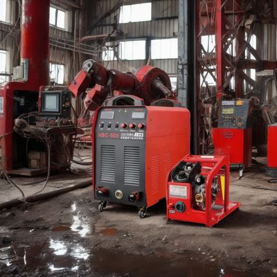 50 KG de trabajo pesado 380V MIG / MMA soldador de doble propósito NBC-500 WeldMaster con alimentador de alambre