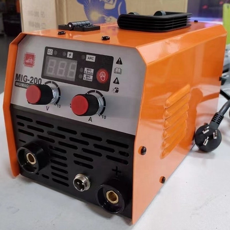 130Amp Mini portátil DC Inverter MIG máquina de soldadura MIG 200 para fácil y conveniente