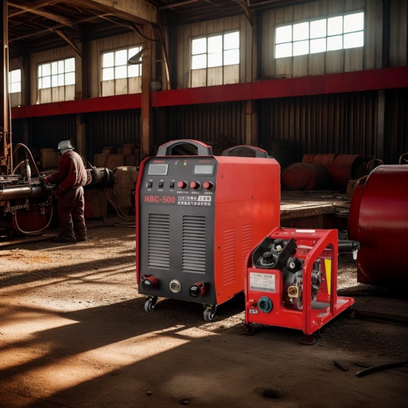50 KG de trabajo pesado 380V MIG / MMA soldador de doble propósito NBC-500 WeldMaster con alimentador de alambre